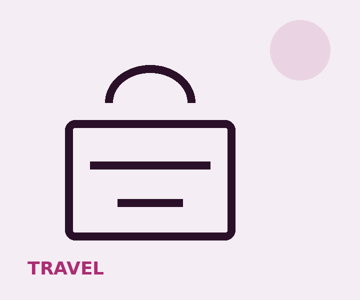 Discreet travel packing illustration